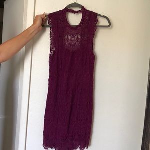 Free People Plum Lace Dress